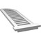 Ekena Millwork Quarter Round Top Right Surface Mount PVC Gable Vent w/ 2"W x 2"P Brickmould Sill Frame, 12"W x 42"H GVPQR12X4203SF - alternate 5